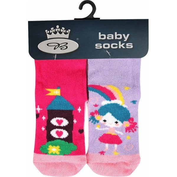 DORA ABS dojčenské veselé ponožky Boma - PRINCEZNA