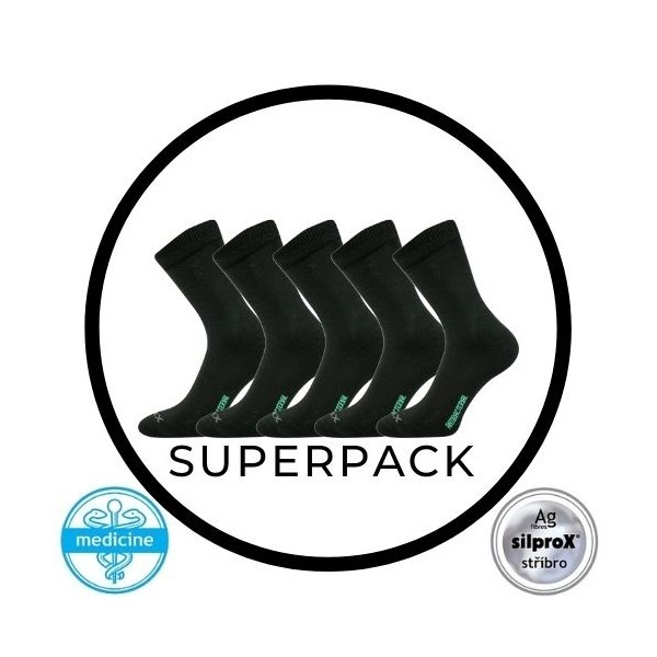 SUPERPACK - ZEUS zdravotní antibakteriální ponožky Voxx - 5párů