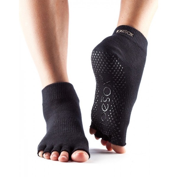 ANKLE nízké ABS bezprstové ponožky ToeSox - BLACK