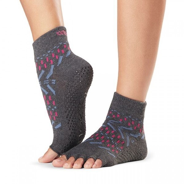ANKLE nízké ABS bezprstové ponožky ToeSox - FESTIVAL
