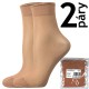 NYLON SOCKS 2pár - vrecko 20 DEN pančuchové ponožky Lady B