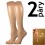 NYLON KNEE-SOCKS 2 páry 20 DEŇ pančuchové podkolienky Lady B - KRABIČKA