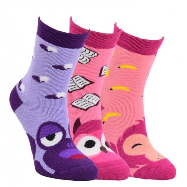 Detské veselé protišmykové froté ponožky VIO